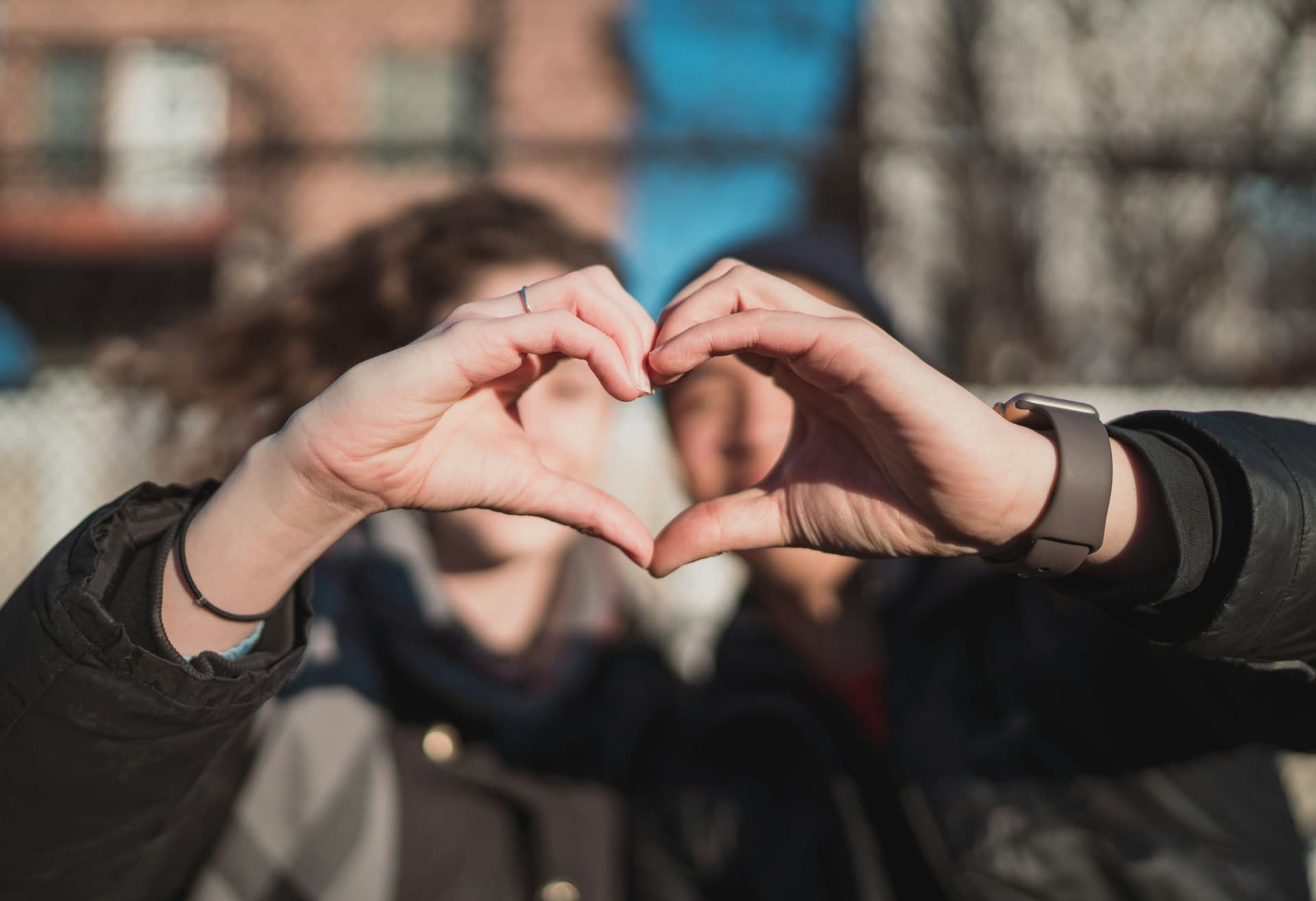 Hands forming a heart shape