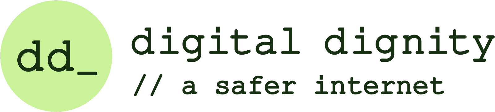 Digital Dignity Extended logo, with tagline